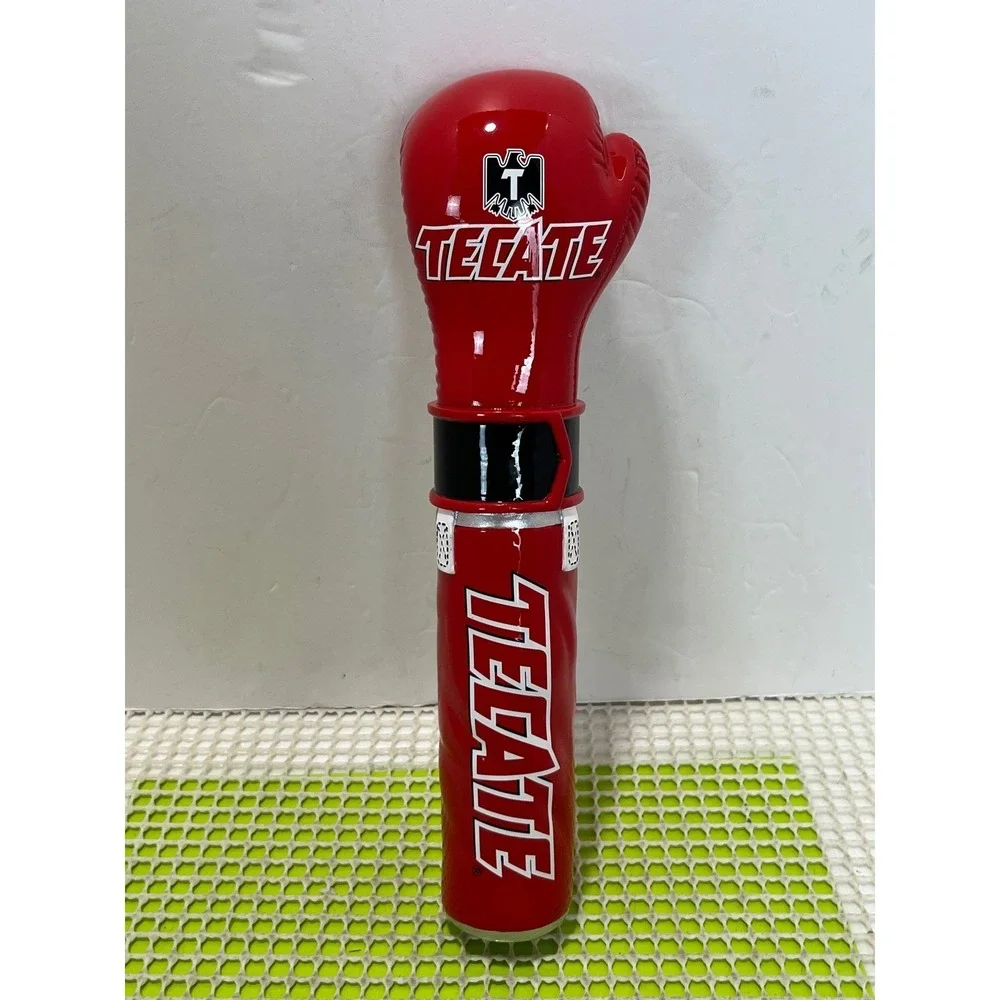 Tecate Branded  Beer Tap Handle Red Boxing Glove Collectible Barware Brew EUC